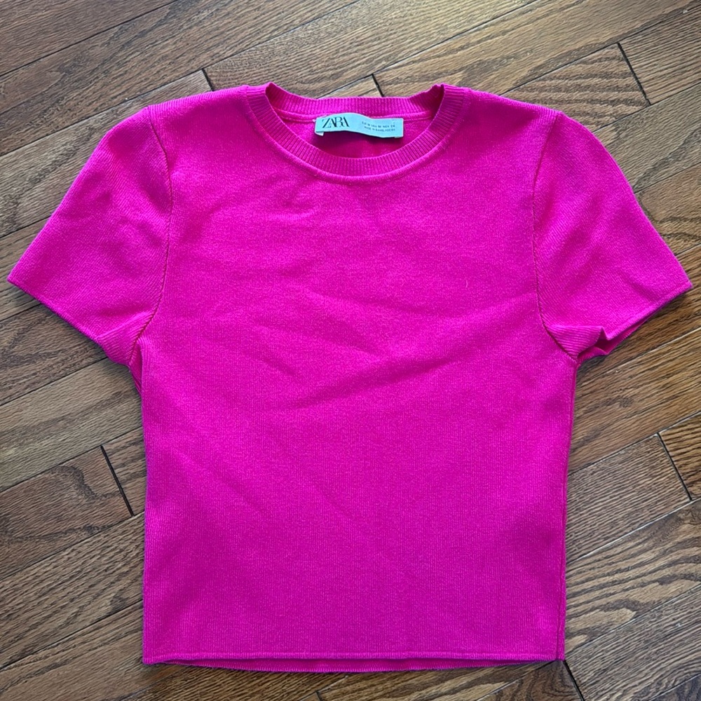 Hot pink baby tee